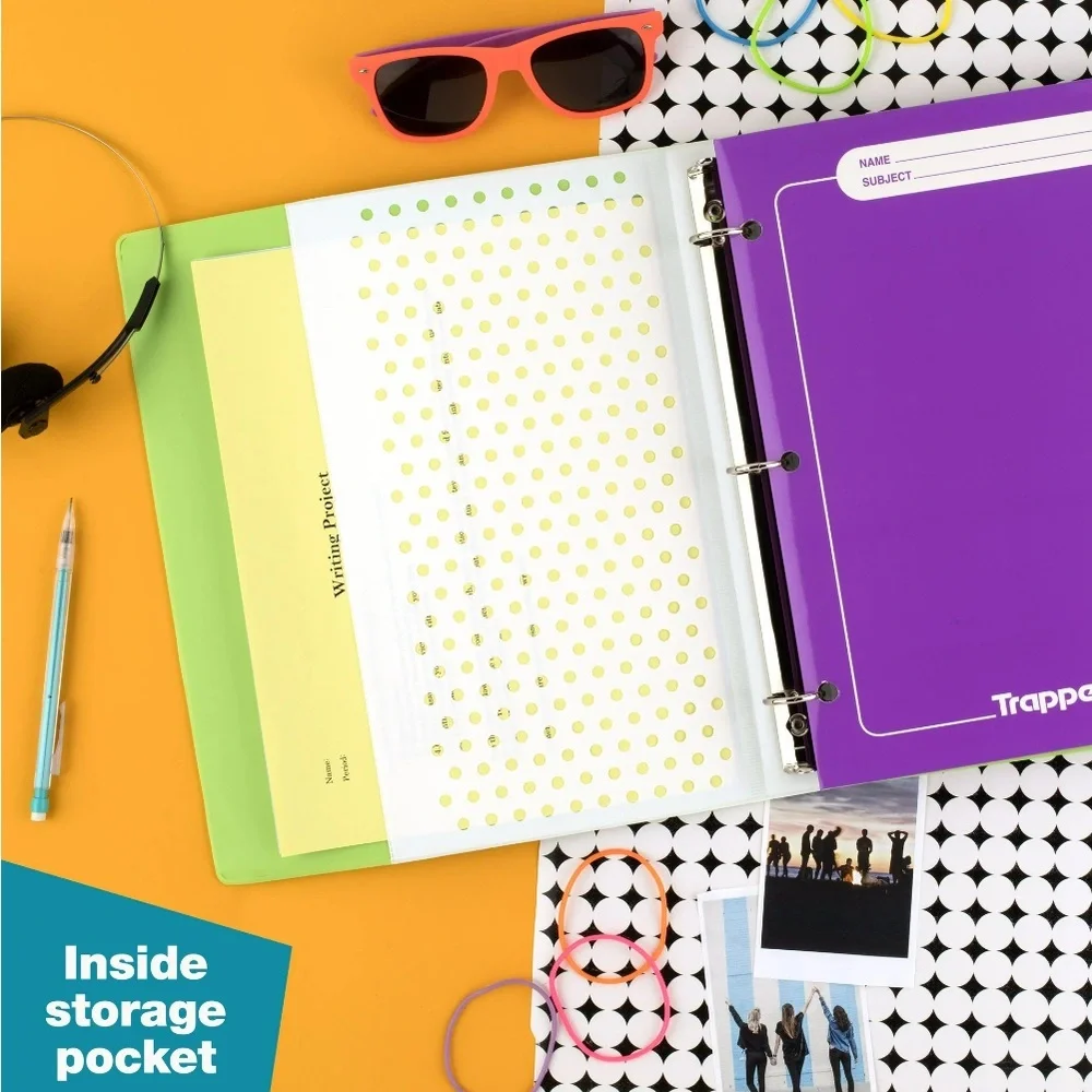 2 for $24 80s and 90s Trapper Keeper Colorful 3-Ring Binder with Dividers